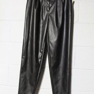 NEW Ophelia Roe Black Faux Leather Leggings Size 4 Women's NWT